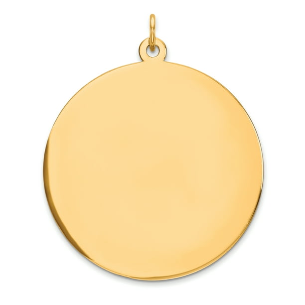 14k Yellow Gold Round Disc Pendant Charm Necklace Engravable Plain Com - Plain Gold Circle Pendant 14k Yellow Gold Round Disc Pendant Charm Necklace Engravable Plain Com - Plain Gold Circle Pendant