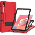 thumbnail image 2 of Fesign Case for Samsung Galaxy Tab S9 Plus 12.4 Inch 2023 / Galaxy Tab S9 FE Plus, Shockproof Protective Case for Samsung Tab S9 Plus with S Pen Holder & Kickstand, Black/Red, 2 of 8
