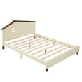 thumbnail image 3 of Full Size Wood Platform Bed Frame with House Shaped Headboard, 3 of 8