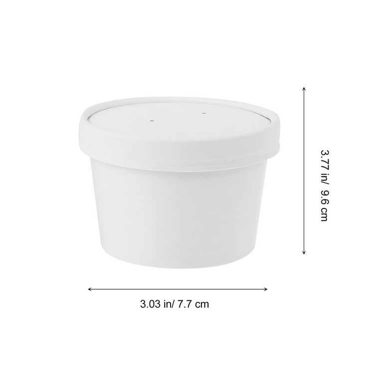 8 oz White To-go Containers. Ice cream containers. Disposable bowls fo –  ECOOH2