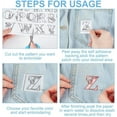 thumbnail image 5 of 3 Sheet Water Soluble Hand Sewing Stabilizers Embroidery Stabilizers with A-Z Moon Flower Pattern Stick and Stitch Embroidery Paper for Embroidery Hand Sewing Lover, 5 of 7