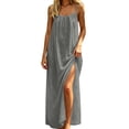 thumbnail image 6 of Wsysadlol Under $20 Dresses for Women Women Summer Boho Maxi Dress Sleeveless Gradient Color Spaghetti Strap Backless Flowy Beach Dress Casual Loose Cover Up Dress, 6 of 8
