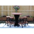 thumbnail image 4 of Leisure Accents Patio Table Set with Four Barstools - Black Base with Redwood Accents - Perfect for Patio and Outdoor Spaces. Hardware Free Easy Assembly. Proudly Made in USA, 4 of 6