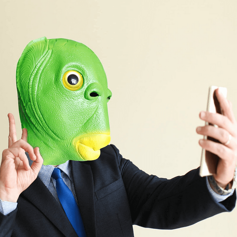 Green Mask Animal, Fish Head Masks for Adults, Fish Head Costume Adult, Funny Halloween Costumes for Men, Adults - Walmart.com
