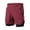 Burgundy & Black, variant on Lixada Men 2 in 1 Running Shorts Quick Drying Breathable Active Training Exercise Jogging Marathon Cycling Shorts