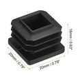 thumbnail image 2 of 10Pack 20mmx20mm(0.79inch) Plastic Tubing Plug Square Post End Caps Black, 2 of 6