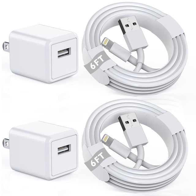 Cargador StinkLight 2 paquetes, cable Lightning de 1,8 m para iPhone