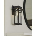 thumbnail image 3 of Progress Lighting Boxwood 1-Light Outdoor Wall Lantern in Antique Bronze with Clear Seeded Glass Shade, 3 of 8