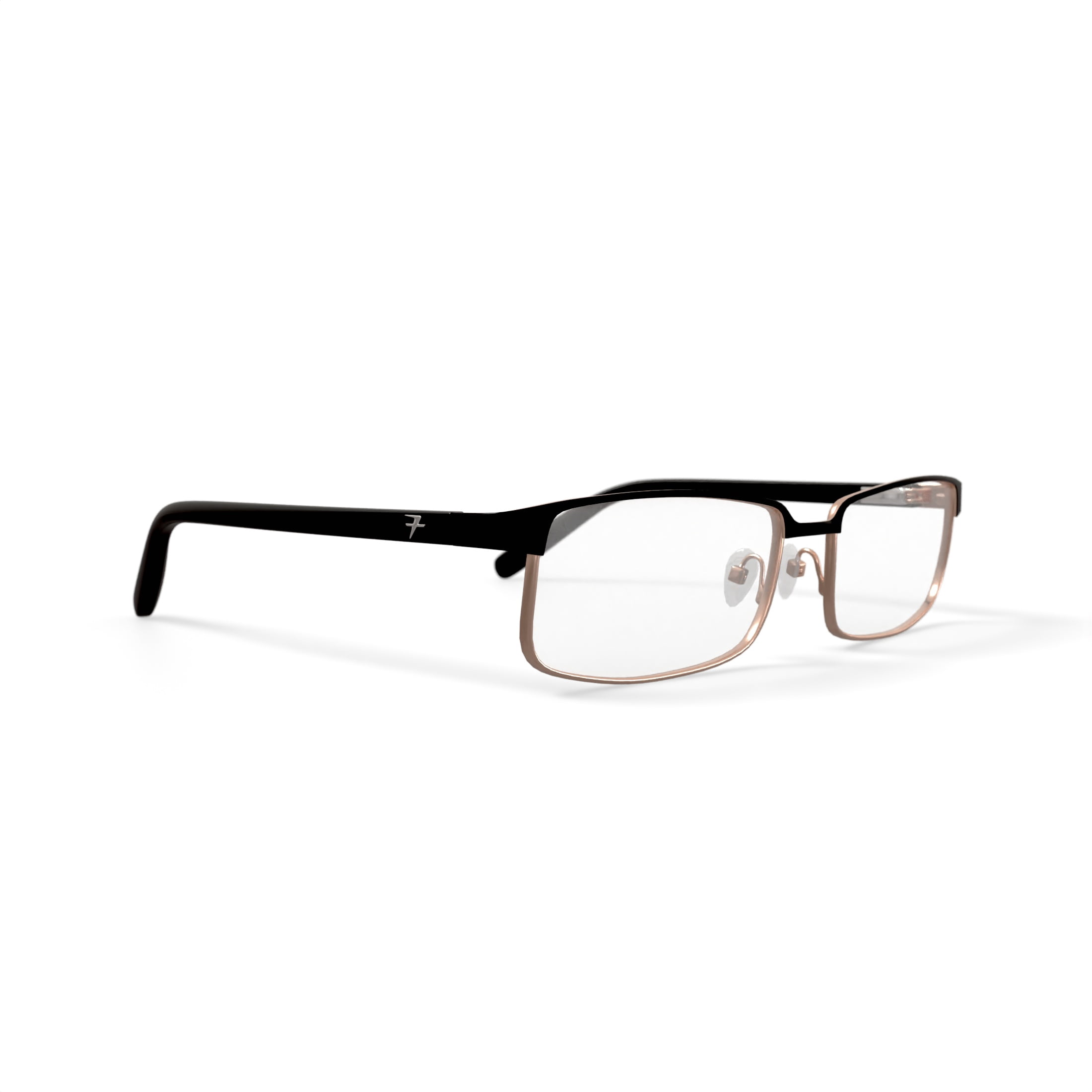 Fatheadz Men's Rectangular Eyeglasses, FH-0043 Vito XL, Black, 60-18-148, with Case
