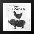 thumbnail image 2 of OnRei 15x15 Black Modern Framed Museum Art Print Titled - Farm to Chicken and Pig, 2 of 5