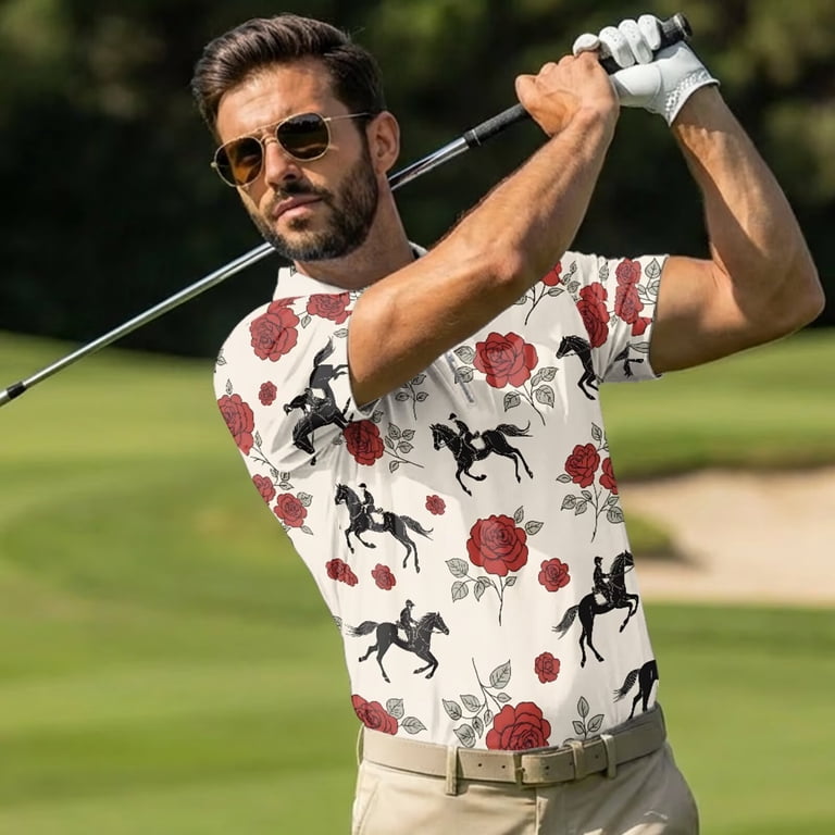 Jeiento Horse Racing Festival Couples Matching Outfits Fashion Womens Tennis  Dress Built in Shorts Rose Print Men Exercise Workout Tops Slim Fit Golf  Athletic Shirts - Walmart.com