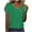 Green, variant on Otntypg Asymmetrical Button V Neck Tops for Women Dressy Casual Summer Petal Short Sleeve Basic Solid Color Tunic Tees Shirt Trendy Cozy Work Business Blouse Wine M