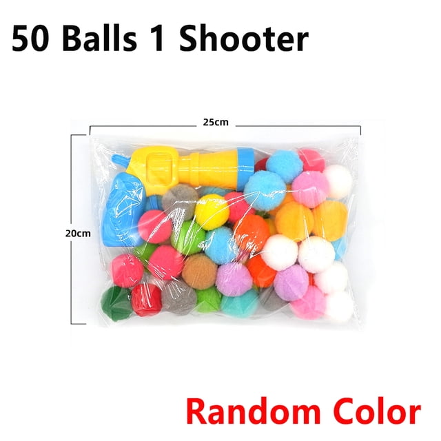 Pelota de peluche de 10-100 piezas para gatos, pistola de tiro, Juguetes Divertidos para gatos, juguete interactivo de entrenamiento de lanzamiento para mascotas, Mini juegos de tiro creativos para g
