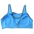 thumbnail image 1 of Womens Wide Shoulder Strap Full Coverage Bra Wireless Unlined Bralette Breathable Mesh Sports Yoga Seamless Brassiere, 1 of 4