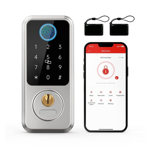 Door Lock, Finrprint Smart Door Lock G2 Keyless Entry Front Deadbolt Locks Digital Lock Waterproof Home Security ,Easy to Install