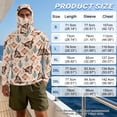 thumbnail image 6 of SEANATIVE Long Sleeve Fishing Hoodie for Men UV Protection Tops Breathable Lightweight Athletic Shirt Outdoor Sport Apparel, 4XL, Highland Cow Skull Cactus Aztec Pattern Beige, 6 of 7