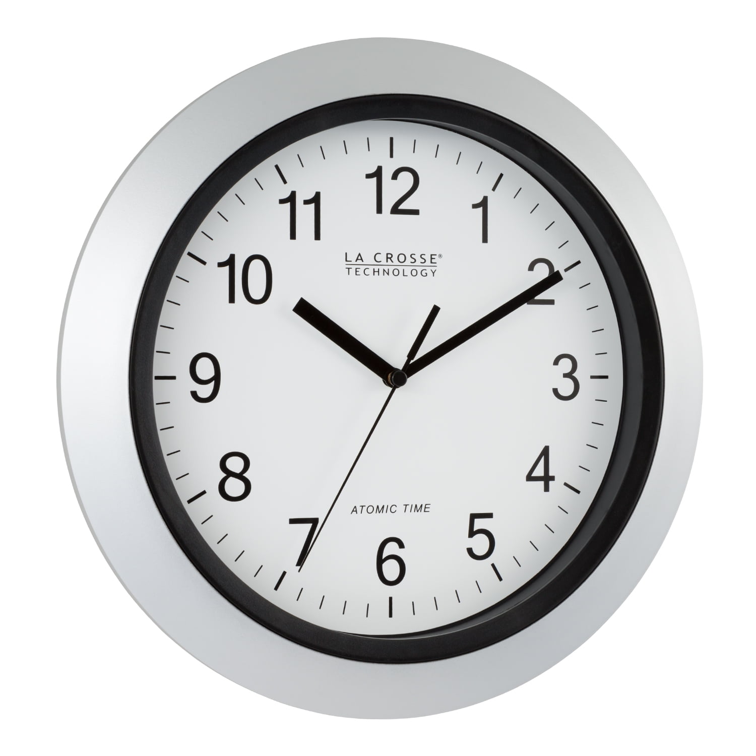 La Crosse Technology WT-3129S 12" Atomic Analog Silver Wall Clock