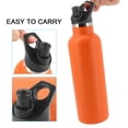 thumbnail image 4 of Sports Water Bottle Straw Lid, 12 Oz, 18 Oz, 21 Oz, 24 Oz Leak Proof Straw Cap, Flip Cap, 4 Straw,4 Cleaning Brushes, 4 of 9