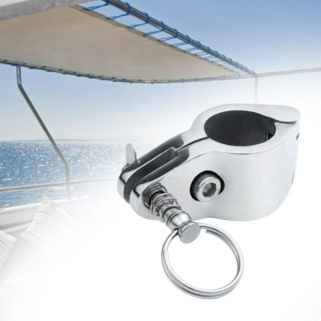 Abrazadera deslizante de mordaza con bisagra para parte superior de barco con anillo de soporte resistente para riel de tubo de yate 25 mm