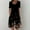 #1-Black, variant on Patlollav Pntutb Ladies Beach Dress,Womens Summer Bohemian Print Knee Length Dress