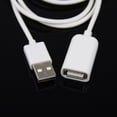 thumbnail image 5 of Naierhg White PVC Metal USB 2.0 Male to Female Extension Adapter Cable Cord 1m 3Ft, 5 of 8