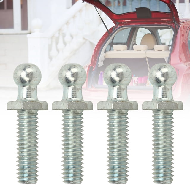 4Pcs 10mm Ball Studs Kit, High Hardness Rugged Stable Washers, Suitable for Tonneau Covers, Tool Boxes, RVs, Cars, and More