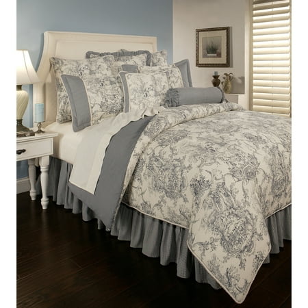 Sherry Kline Pchf Country Toile Blue 6, Blue Toile King Size Bedding
