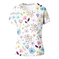 thumbnail image 4 of Fiudx Ofertas Flash Del Día Camisetas Holgadas de Manga Corta con Cuello En V Informales con Estampado de Moda para Mujer, 4 of 4
