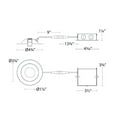 thumbnail image 2 of WAC Lighting Lotos 4" Round Adjustable Aluminum Recessed Kit in White (Set of 6), 2 of 5
