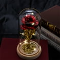 thumbnail image 3 of Koszal Flower LED Decor Romantic Rose Flower Exquisite Glass Cover LED Light Ornaments for Gift, 3 of 8