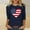 B285 Navy short sleeve shirts for women clearance under $5, variant on Women Tops under $5! Cagogo 4th of July Blouses for Women American Flag 3/4 Sleeve Summer Tunics Stars Stripes Independence Day Patriotic Graphic Dressy Loose Blouses Outfits
