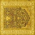 thumbnail image 1 of Ahgly Company Machine Washable Indoor Square Persian Yellow Traditional Area Rugs, 6' Square, 1 of 4