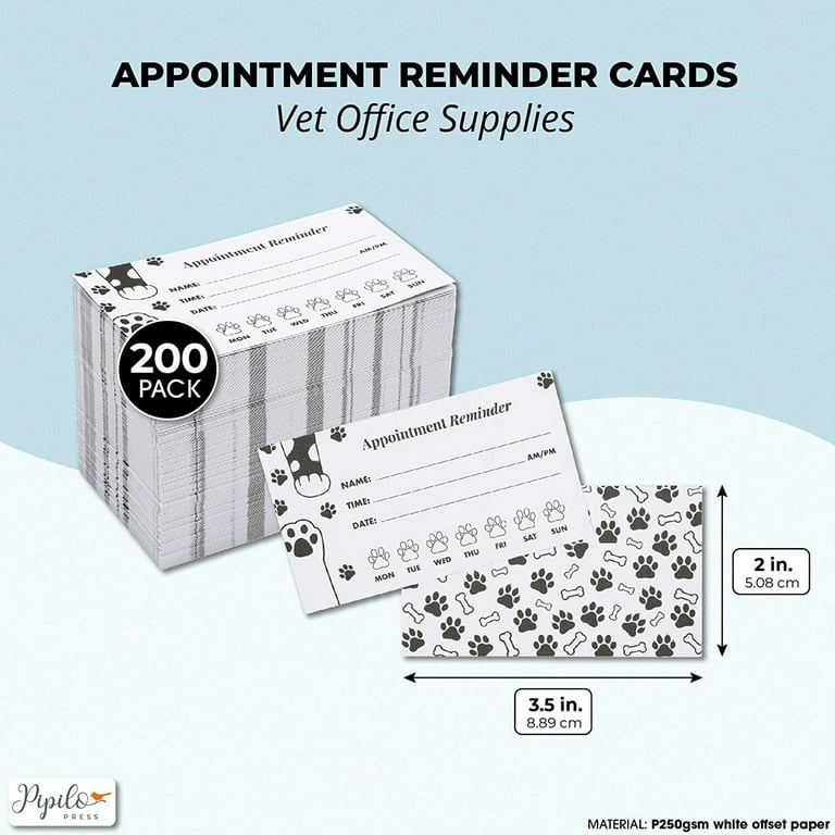 paw-print-appointment-reminder-cards-vet-office-supplies-3-5-x-2-in-200-pack-walmart-com