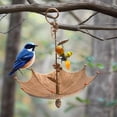 thumbnail image 4 of Umbrella Shaped Hanging Bird Feeder Tray and Bath Outdoor Garden Backyard Decorative Functional, 4 of 9