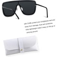thumbnail image 2 of Rimless  Square Sunglasses for Women Men Flat Top Shield Frameless Sun Glasses, 2 of 6