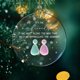 thumbnail image 2 of Friendship Heart Ornament, Sea Glass Decor, Keepsake Hanging Christmas Tree, Heart Shape, Glass Accents, Unique Gift, Handmade Style, Festive Home Decor, Ornament for Living Room, for Bedroom, 2 of 3