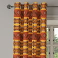 thumbnail image 2 of Ambesonne Tribal Grommet Curtain, Indigenous Motifs, 50" x 72", Cinnamon Marigold Grey, 2 of 6