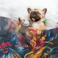 thumbnail image 3 of Pofeuu Vibrant Rooster Painting Print Puppy Blanket,Dog Blankets,Pet Blanket Cozy Cat Blankets for Indoor Cats, Fuzzy Pet Blanket for Kitten Doggy Dog Blankets-Large, 3 of 8