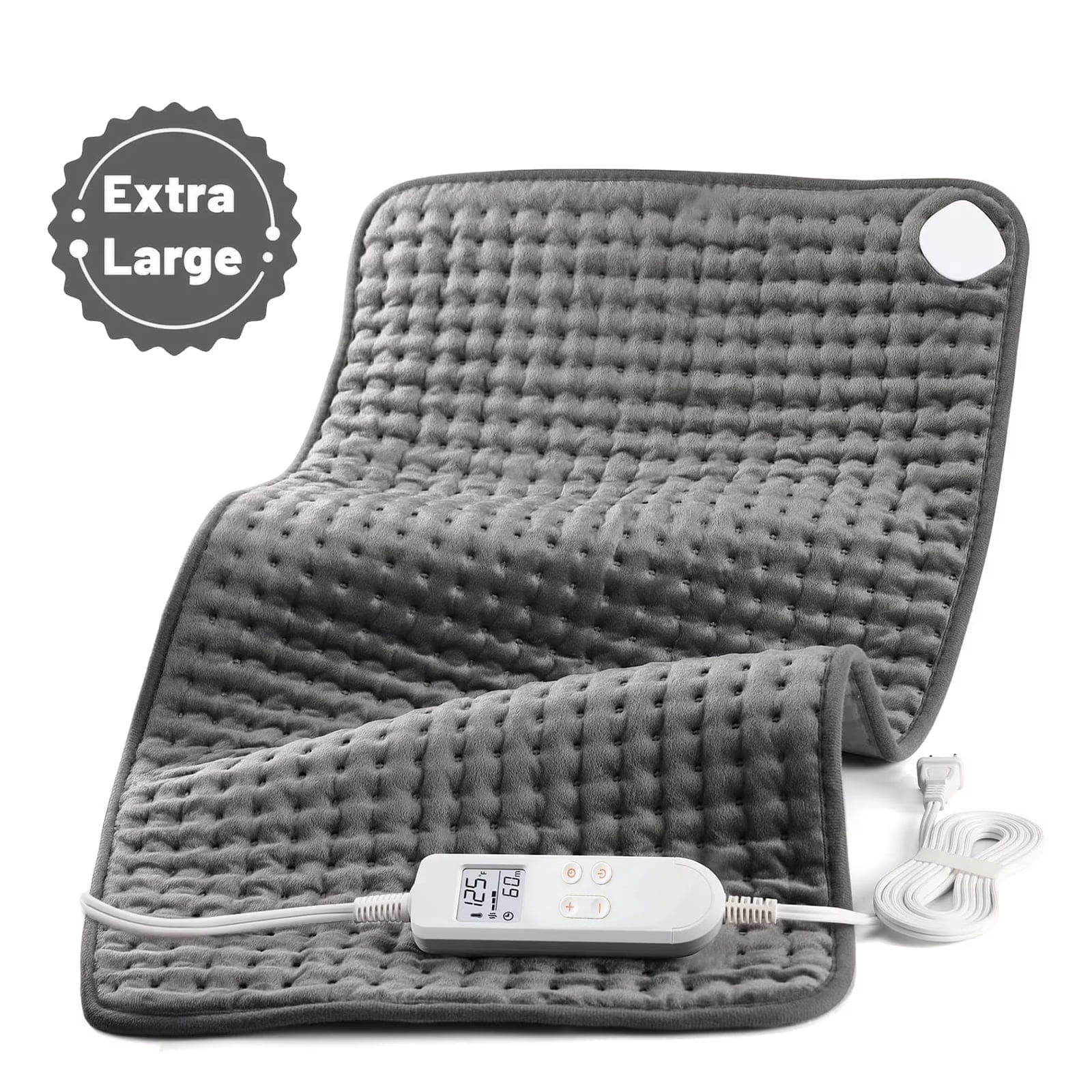 TCVOR Extra Large Heating Pad for Deep Heat and Comfort, 17" x 33" Super Soft Flannel Electric Heating Pad with 6 Heat Settings, 6 Timer Auto Shut Off, Machine Washable