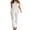 White, variant on Baby Sweetie Women's Summer 2 Piece Outfits Knit Lounge Sets Sleeveless Split Tank Tops Wide Leg Pants Loungewear