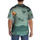 thumbnail image 3 of Balery Paper Fox Crow Fantasy Camisa Casual de Manga Corta con Botones para Hombre, Texturizada, Estilo Cubano, para Playa, Verano-3X-Large, 3 of 5