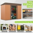 thumbnail image 6 of JAXPETY 9 x 4 ft. Metal Storage Shed with Galvanized Steel Roof, Lockable Doors for Backyard, Patio, Lawn, Gray, 6 of 15