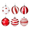 thumbnail image 2 of DAMAI 24 Pcs Red and White Christmas Balls Ornaments for Tree 1.2 Inch Peppermint Candy Cane Polka Dot Stripes Christmas Tree Decorations Shatterproof Xmas Baubles for Home Wreath Party Decor, 2 of 7