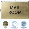 thumbnail image 2 of ADA CENTRAL SIGNS - 6" X4" Mail Room Sign - ADA Compliant Tactile Graphics Grade 2 Braille Text Package Carrier sign| Wall Mount Plastic Shipment, Postal Services Signs for Office, School & Business, 2 of 7