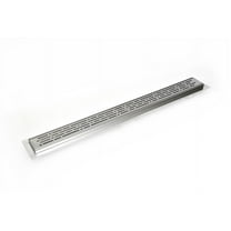 SereneDrains 304 Stainless Steel 48 Inch Side Outlet Linear Offset Shower Drain Brushed Nickel Long Shower Drain Kit Hair Catcher Strainer Grate Cover Bathroom Floor