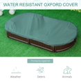 thumbnail image 3 of Brown Outdoor Sandbox with Cover & Seats - Durable HDPE Play Sandpit for Backyard Fun - 72” x 41.3” Dimensions, 3 of 7