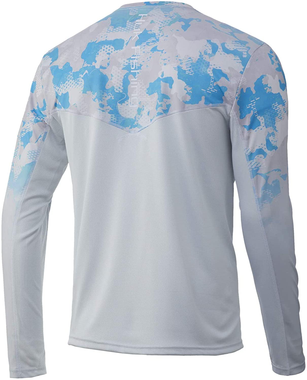 Huk Men's Icon X Refraction Camo Bluefin XXX-Large Long-Sleeve Fishing  Shirt 