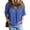 Blue, variant on S-2XL Women Summer Short Sleeve Shirt Tops Casual Slim T-Shirt