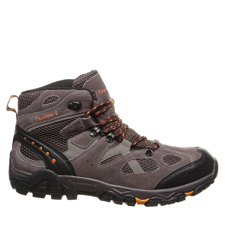 Bearpaw Brock Mens Hiking Boots Black Charcoal Trail Shoes 