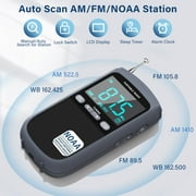 Jazmm AM FM Walkman Radio, Rechargeable Portable Transistor Pocket Radio with Best Reception Digital Tuning, LCD Display, Earphone Jack, Digital Clock, for Jogging,Walking